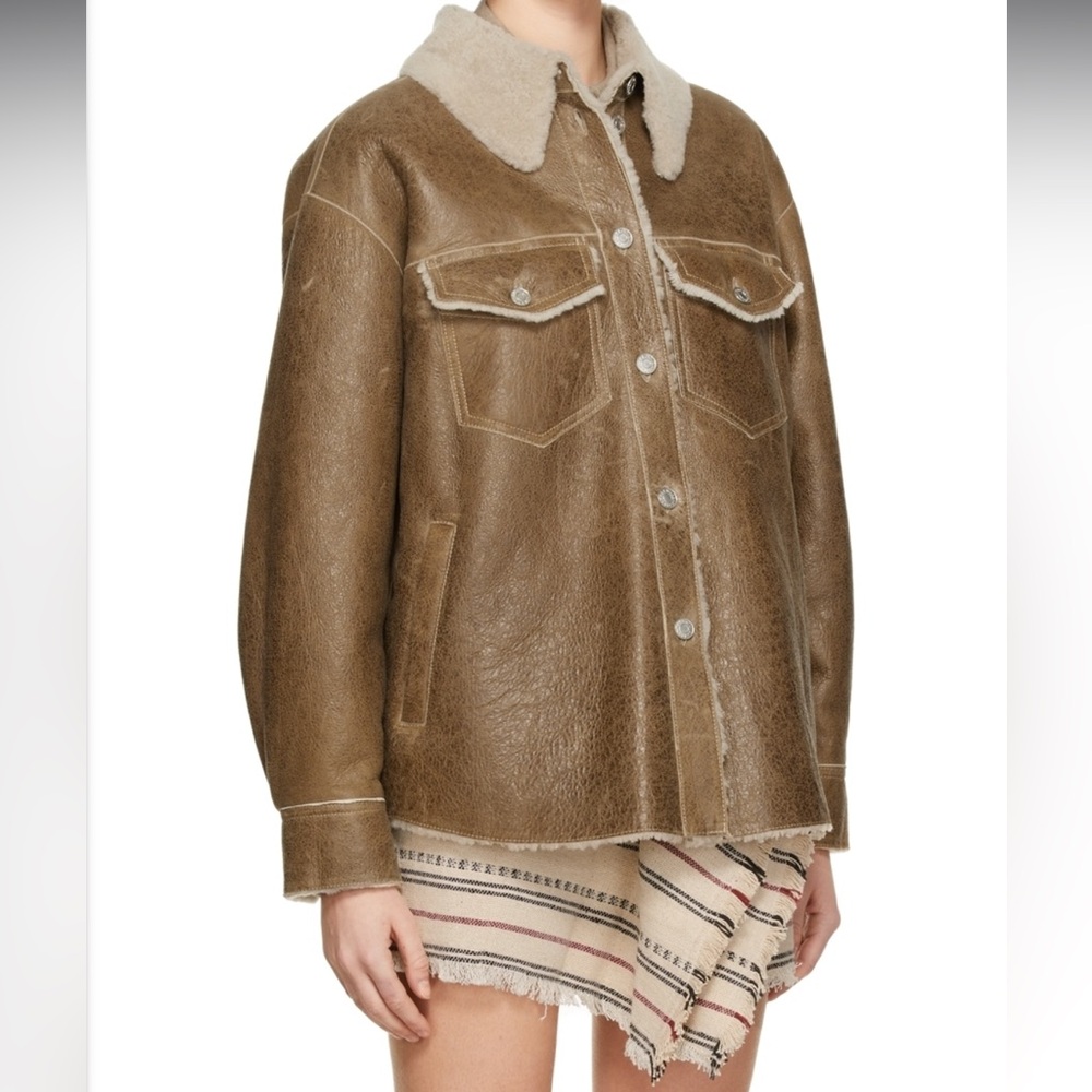 NWOT Isabel Marant Brown Shearling Jacket  🧸